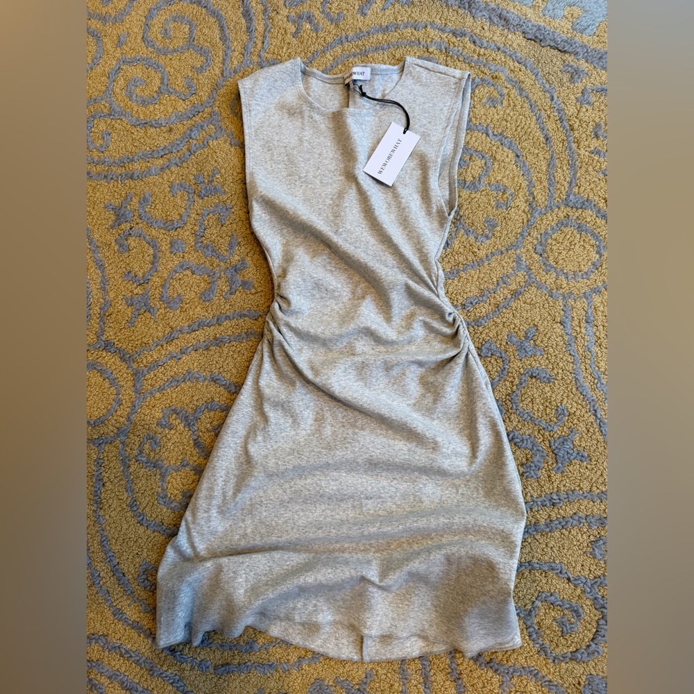 WeWoreWhat Ruched Muscle Tank Mini
